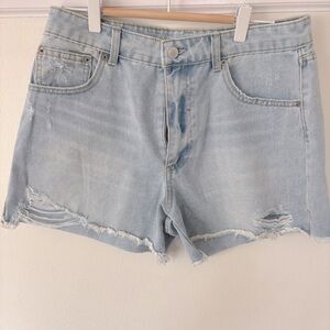 Distressed denim shorts. Size 11.